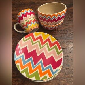 Coton Colors Zigzag Dinnerware Set - Multicolor